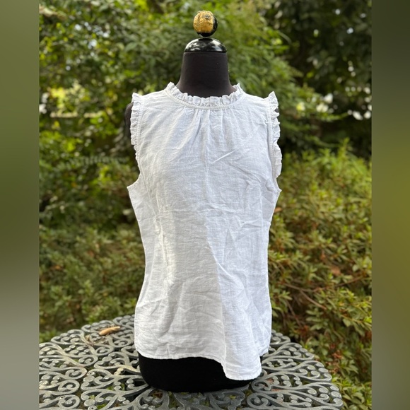 NWT J Crew sleeveless top with ruffle embellishment - size S - Picture 1 of 5